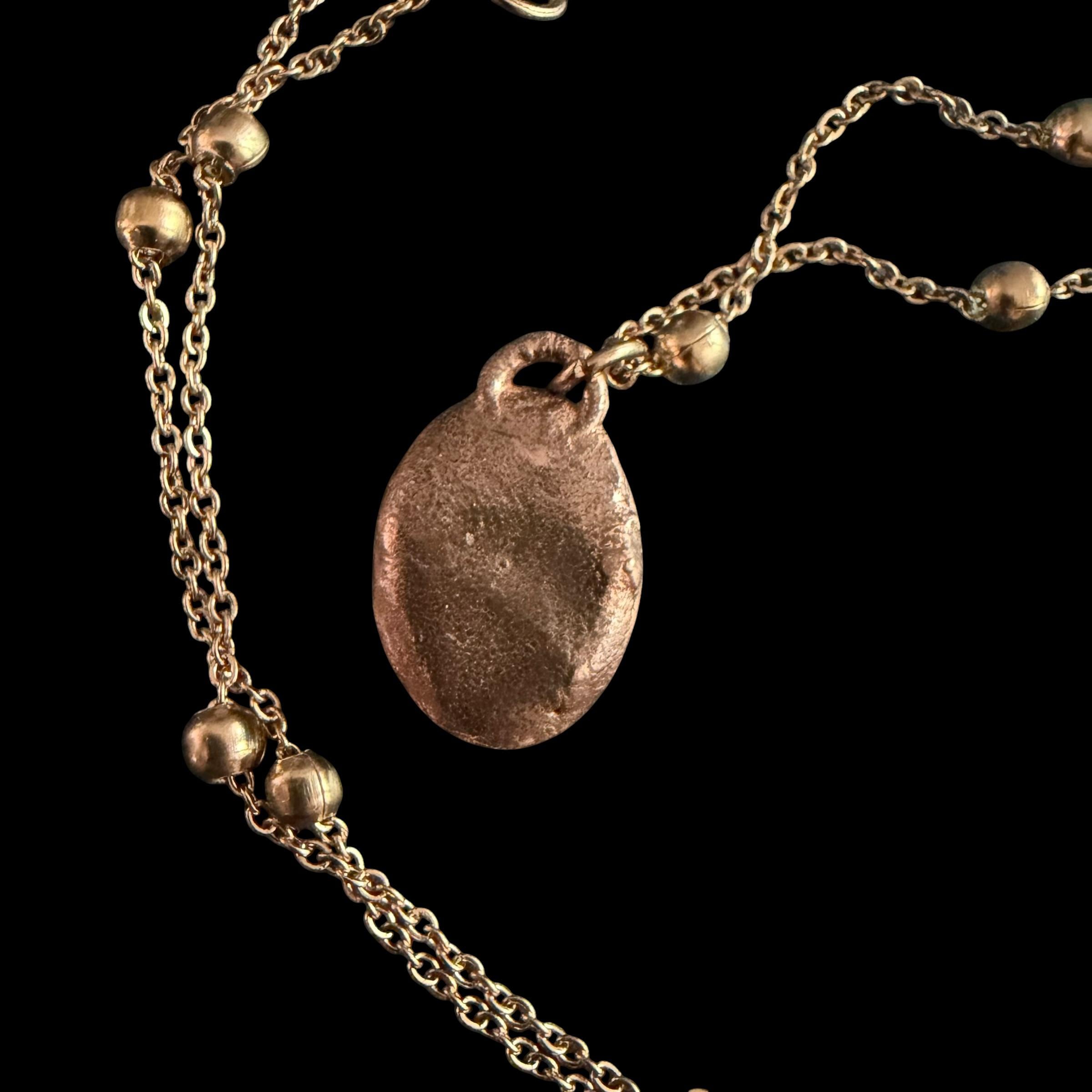 Lepidolite Necklace | Electroformed Copper Pendant | Handmade Lilac Gemstone Jewelry | Boho Calming Crystal Gift