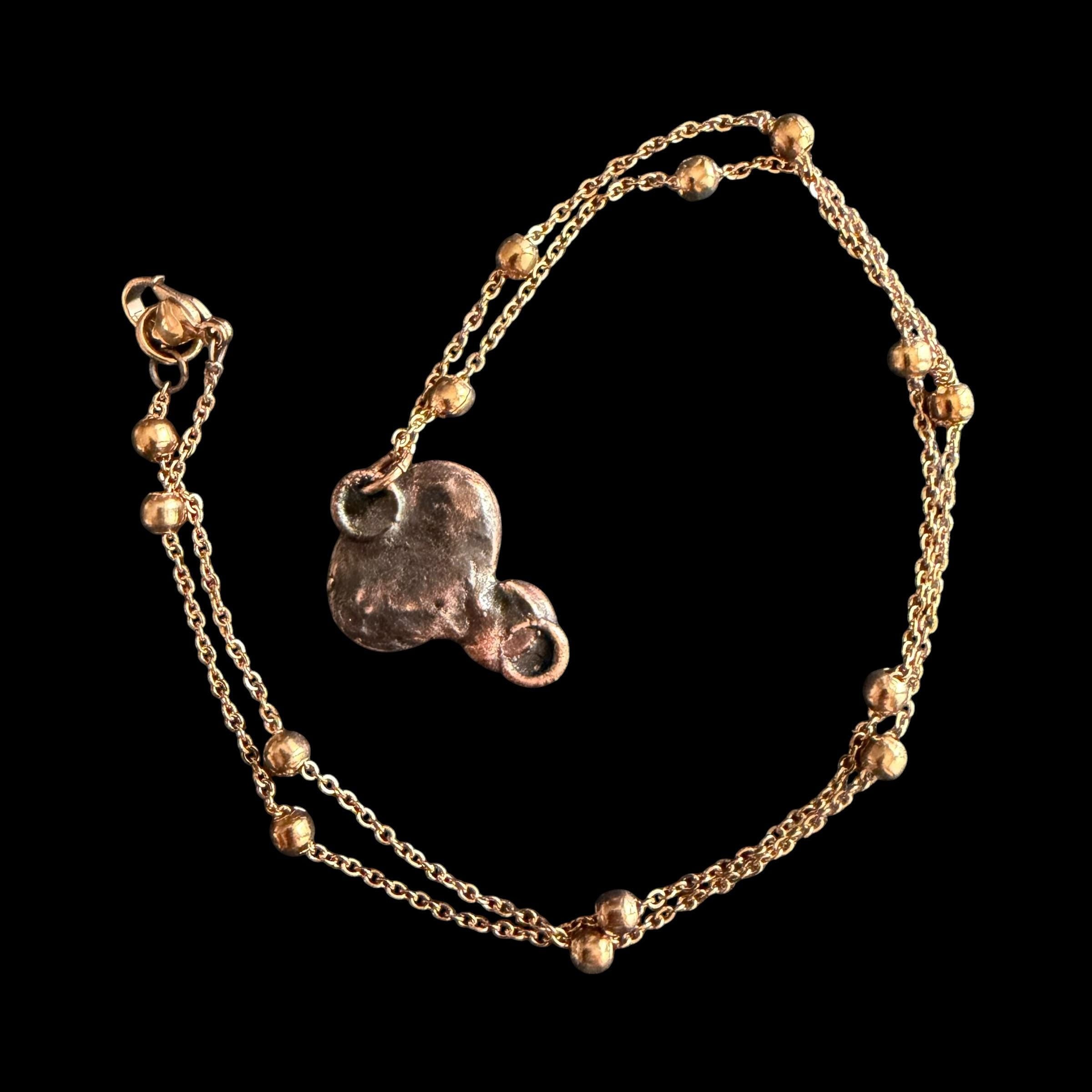 Fluorite and Amethyst Necklace | Electroformed Copper Pendant | Handmade Crystal Jewelry | Boho Healing Necklace