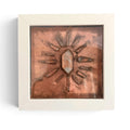 Electroformed Quartz Crystal Sun Wall Art | Framed Copper Lemurian Sunburst Decor | Boho Crystal Healing Art | Metaphysical Gift