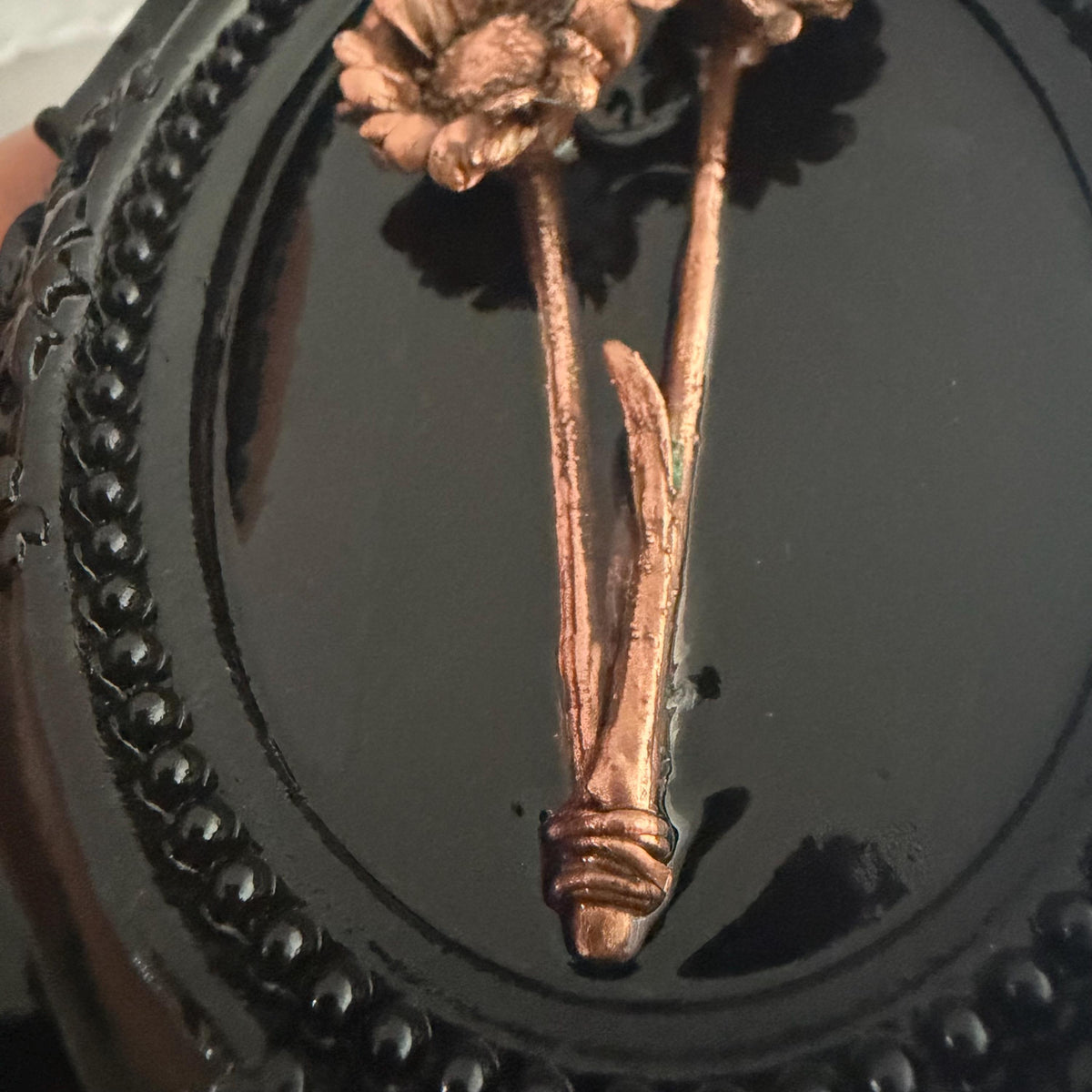 Electroformed Real Flower Wall Art in Ornate Oval Frame | Copper Preserved Botanical Decor | Boho Nature Gift | Pressed Flower Art