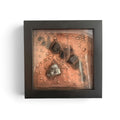 Electroformed Black Tourmaline and Moonstone Wall Art | Framed Copper Crystal Panel | Protection Grounding Decor | Boho Gift