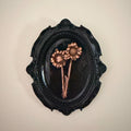 Electroformed Real Flower Wall Art in Ornate Oval Frame | Copper Preserved Botanical Decor | Boho Nature Gift | Pressed Flower Art