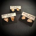 Raw Citrine Copper Stud Earrings | Electroformed Crystal Studs | Boho Gemstone Earrings | Citrine Abundance Gift for Her