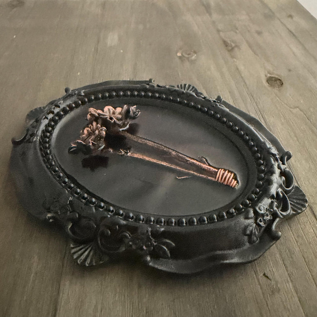 Electroformed Real Flower Wall Art in Ornate Oval Frame | Copper Preserved Botanical Decor | Boho Nature Gift | Pressed Flower Art