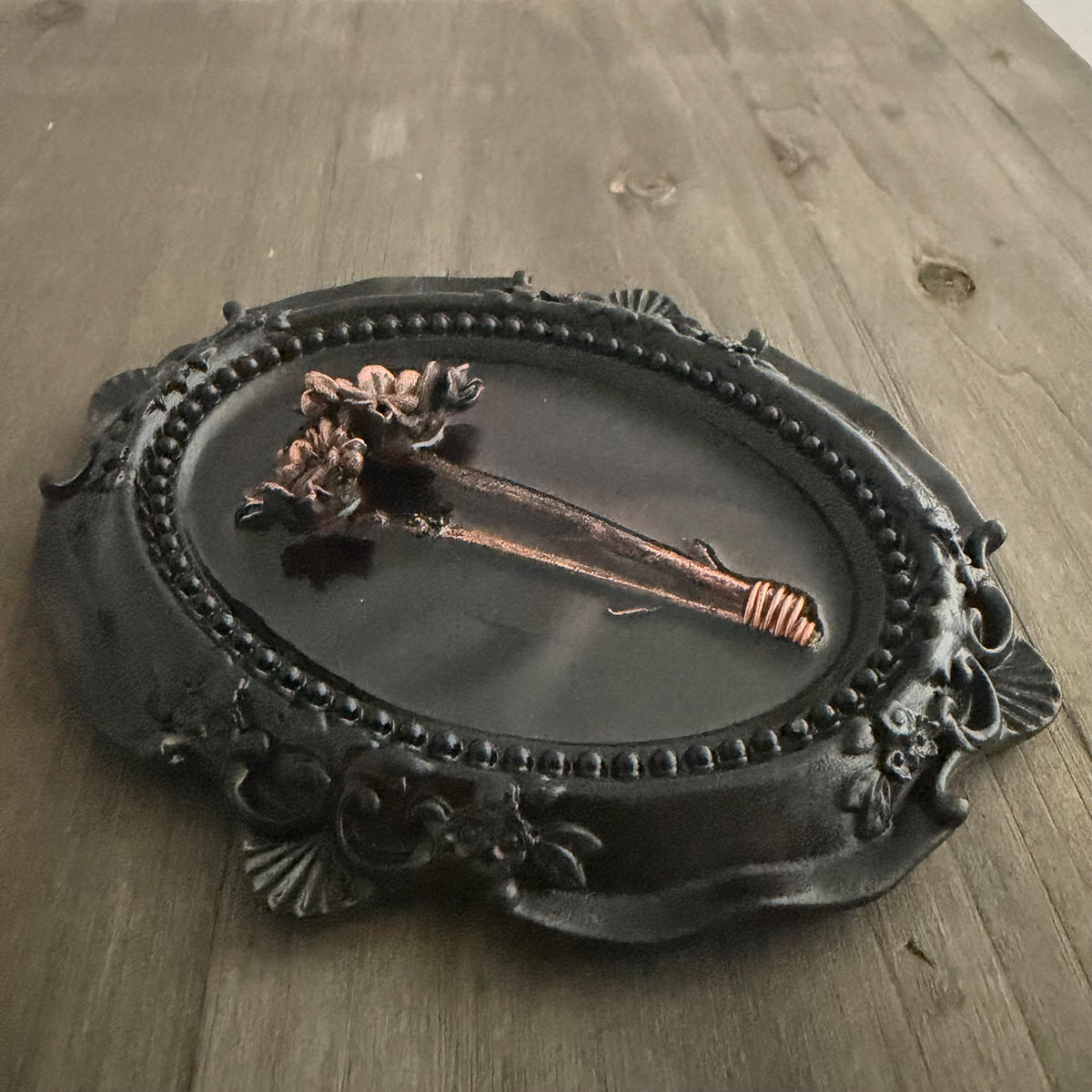 Electroformed Real Flower Wall Art in Ornate Oval Frame | Copper Preserved Botanical Decor | Boho Nature Gift | Pressed Flower Art