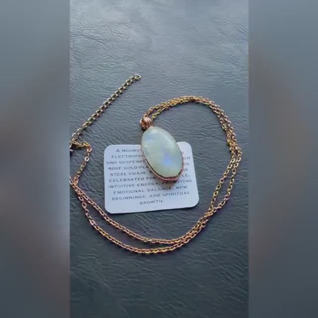 June Birthstone Moonstone Necklace
