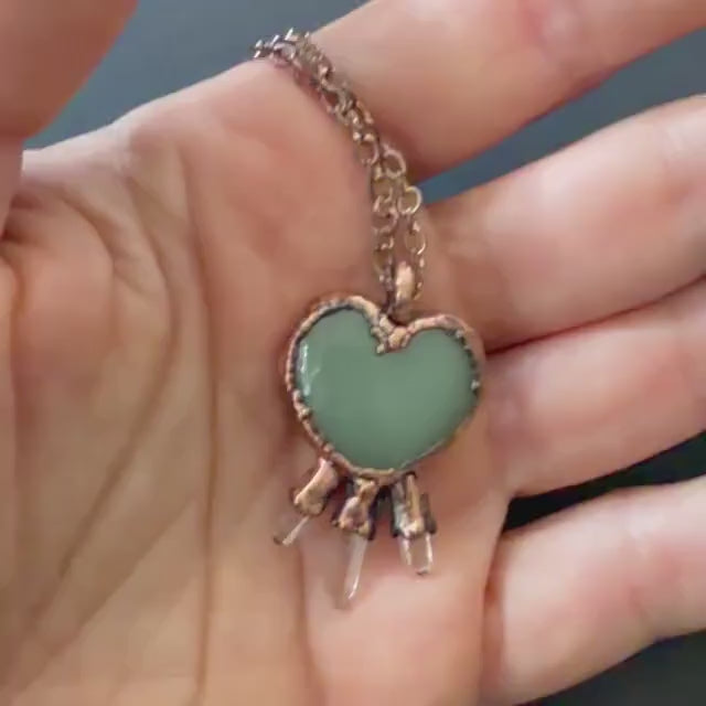 Green Aventurine Heart Necklace