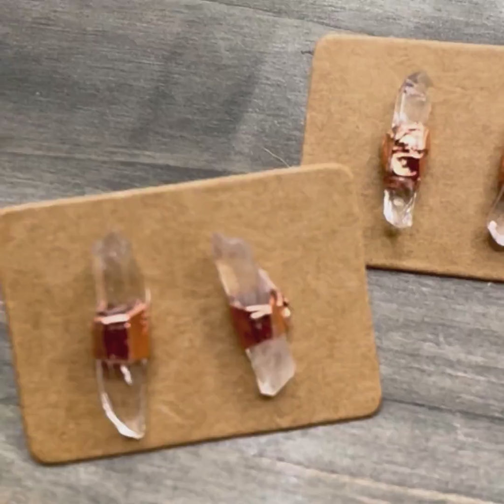 Quartz Earrings Stud