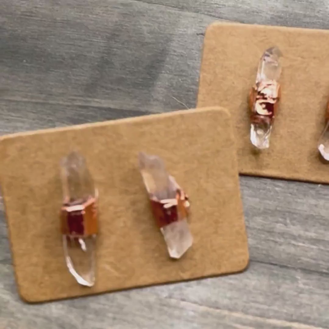 Quartz Earrings Stud