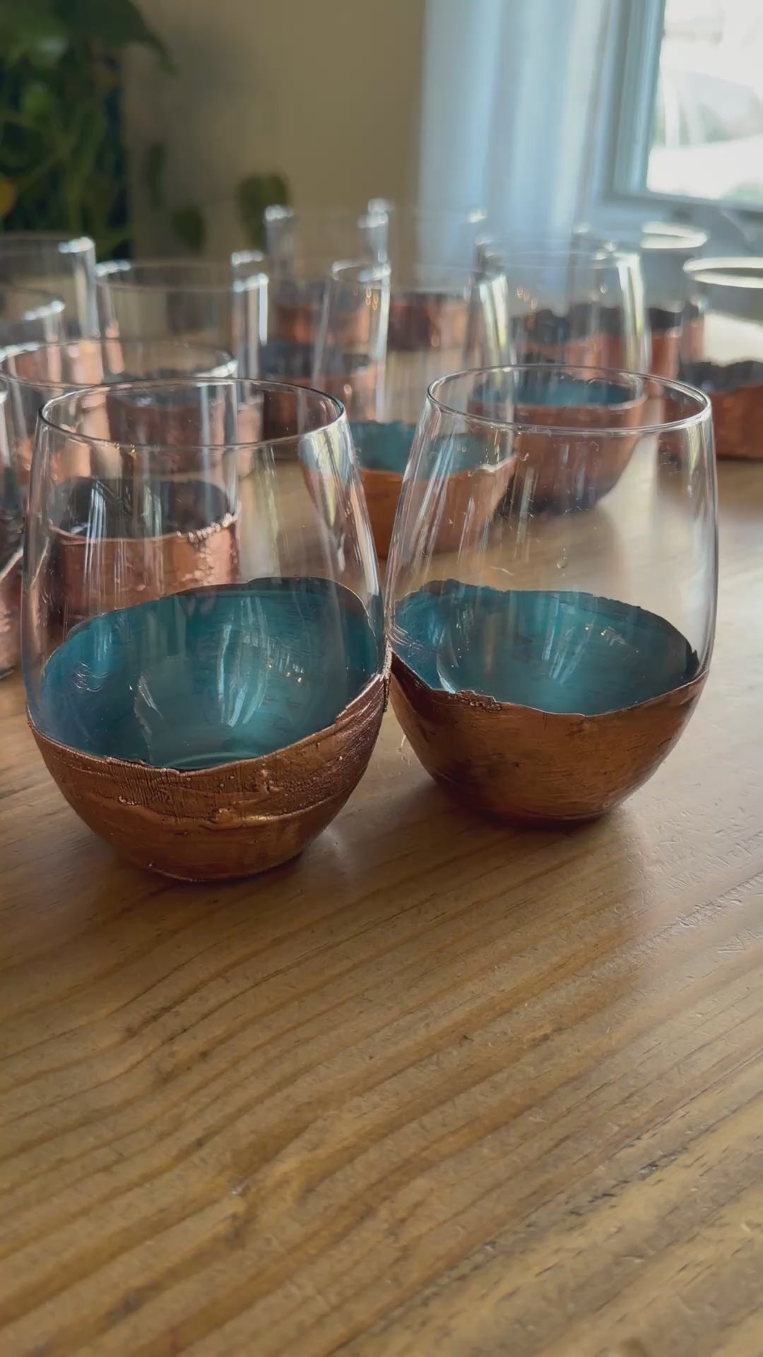 Electroformed Copper Wine Glasses