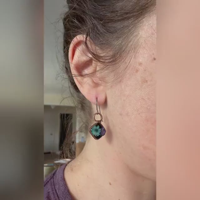 Dried Flower Resin Earrings