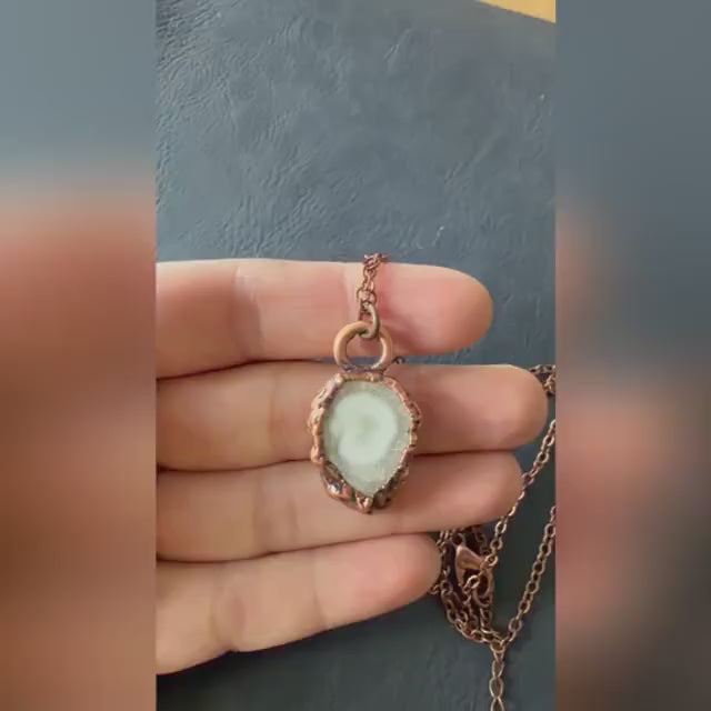 Solar Quartz Slice Necklace
