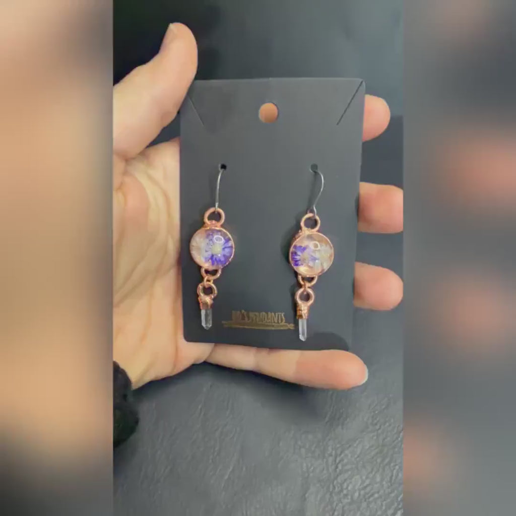 Dried Flower Resin Earrings