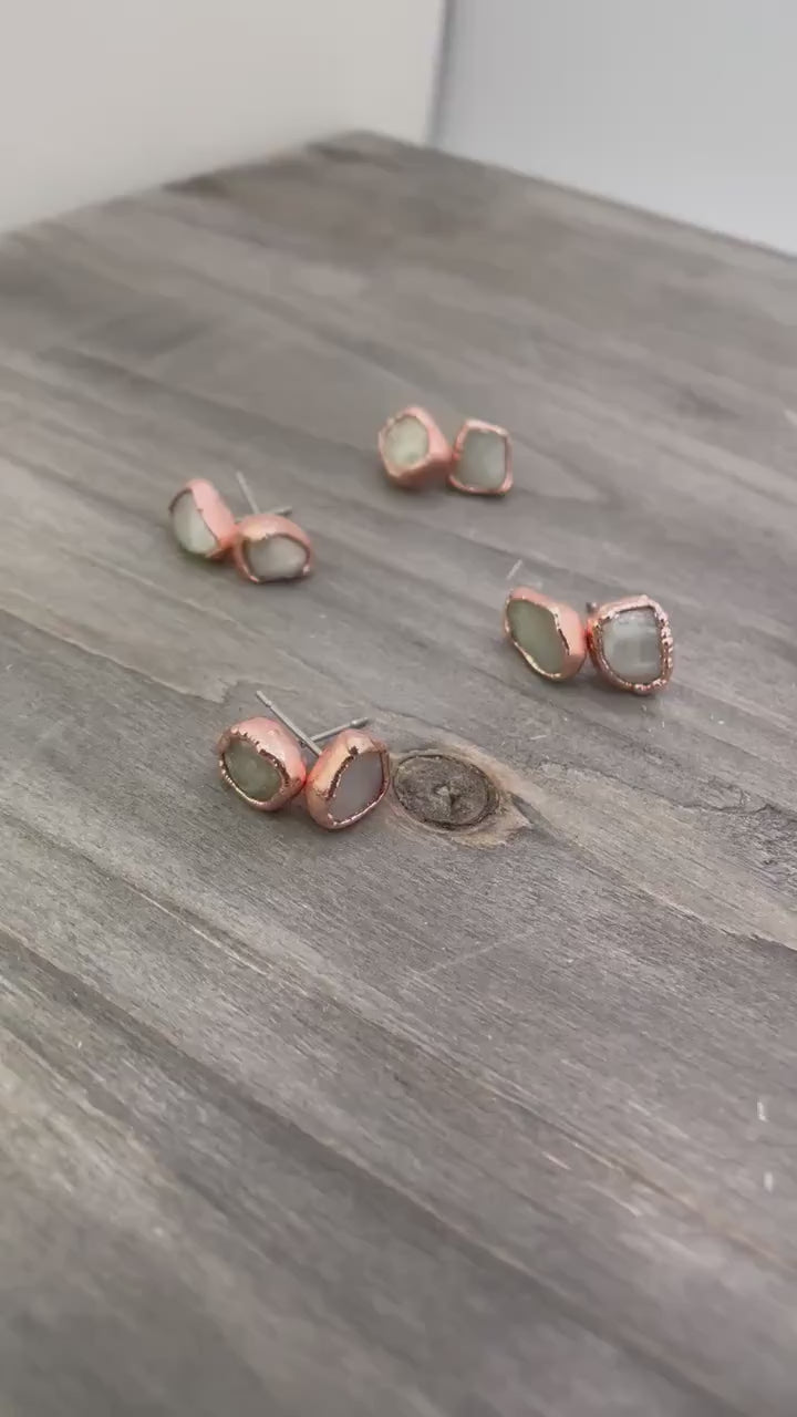 Moonstone Stud Earrings