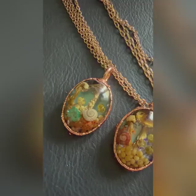 Goblincore Mushroom Garden Necklace