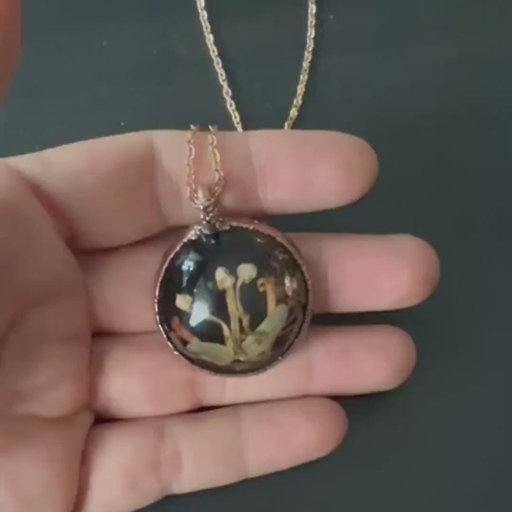 Goblincore Mushroom Garden Necklace