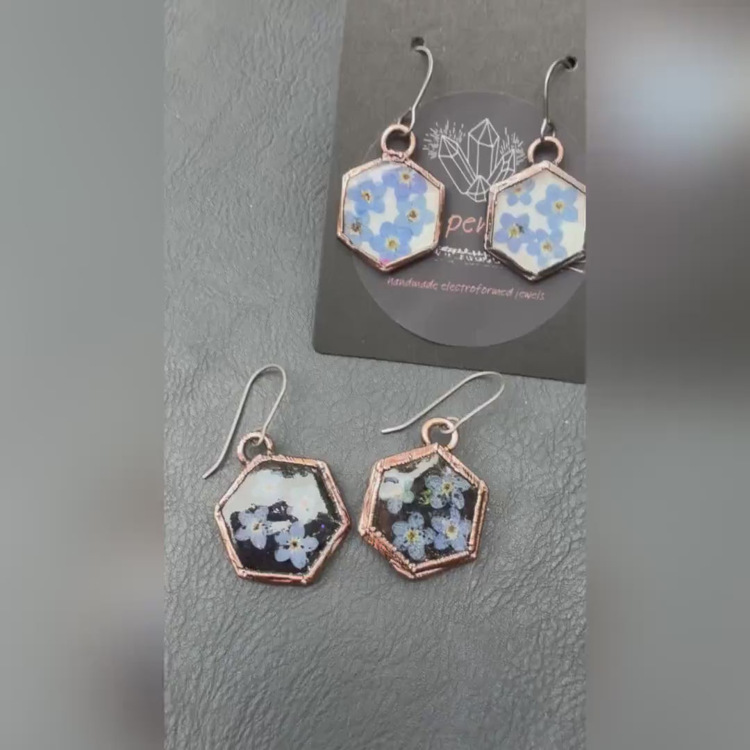 Forget Me Not Flower Dangle Earrings