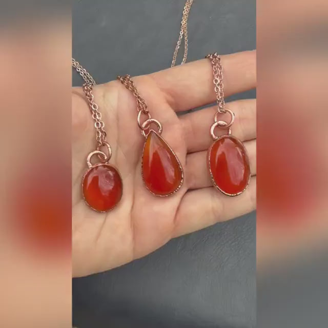 Orange Onyx Necklace