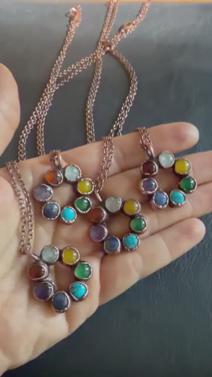Chakra Rainbow Circle Necklace