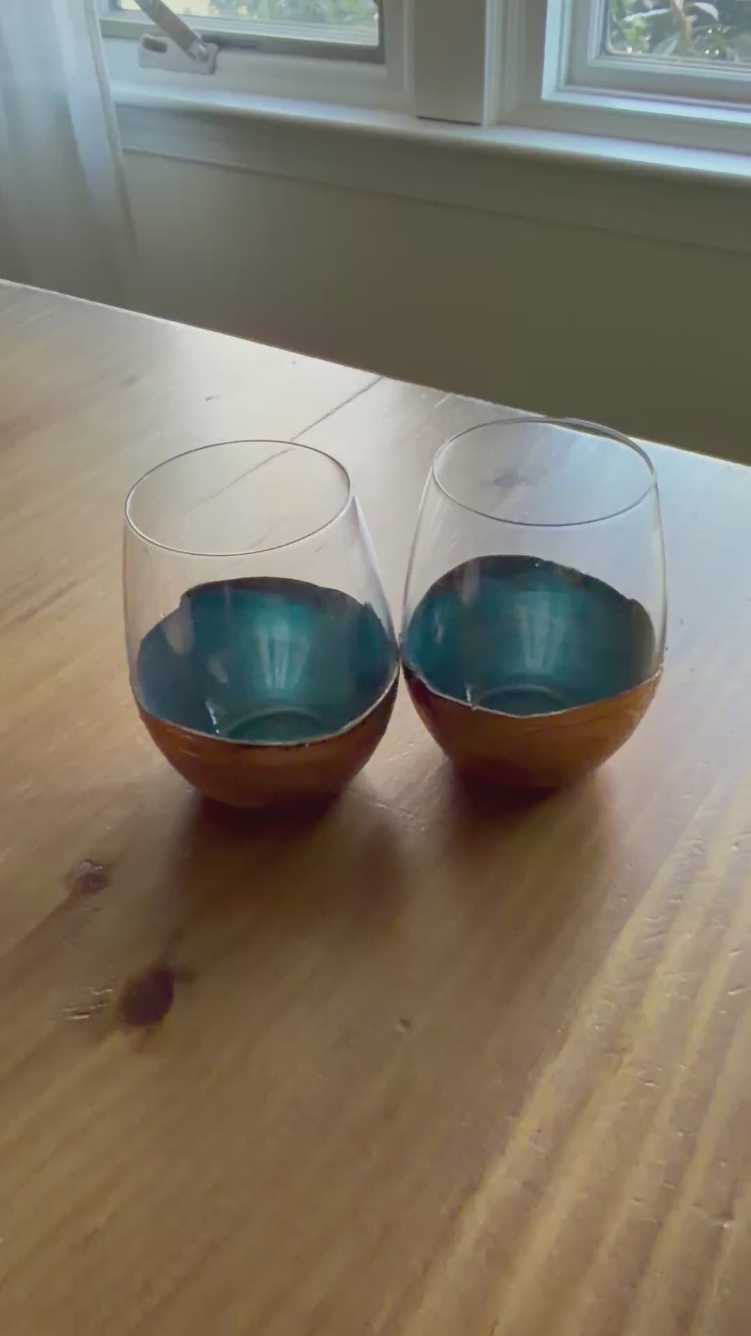 Electroformed Copper Wine Glasses