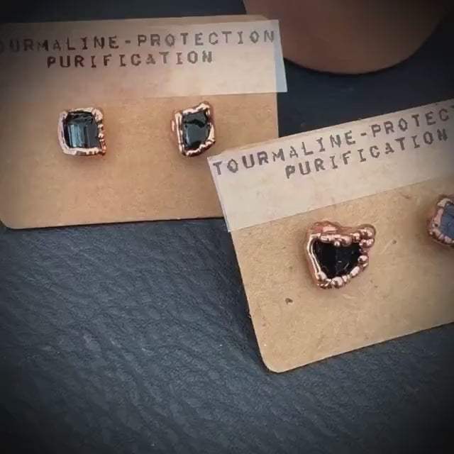 Black Tourmaline Earrings