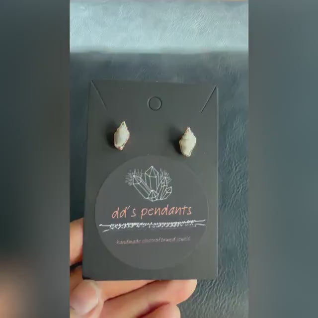 Tiny Seashell Stud Earrings