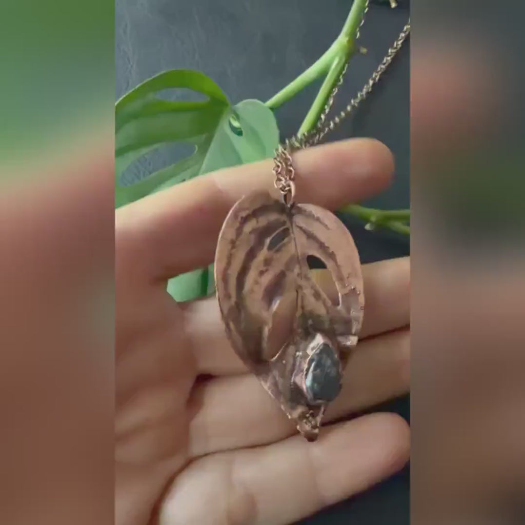 Monstera Leaf Necklace