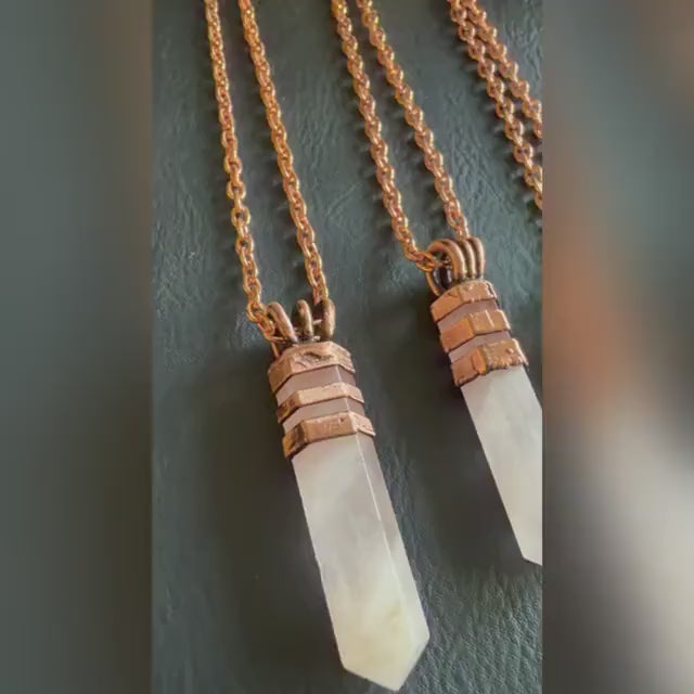 Rose Quartz Point Necklace