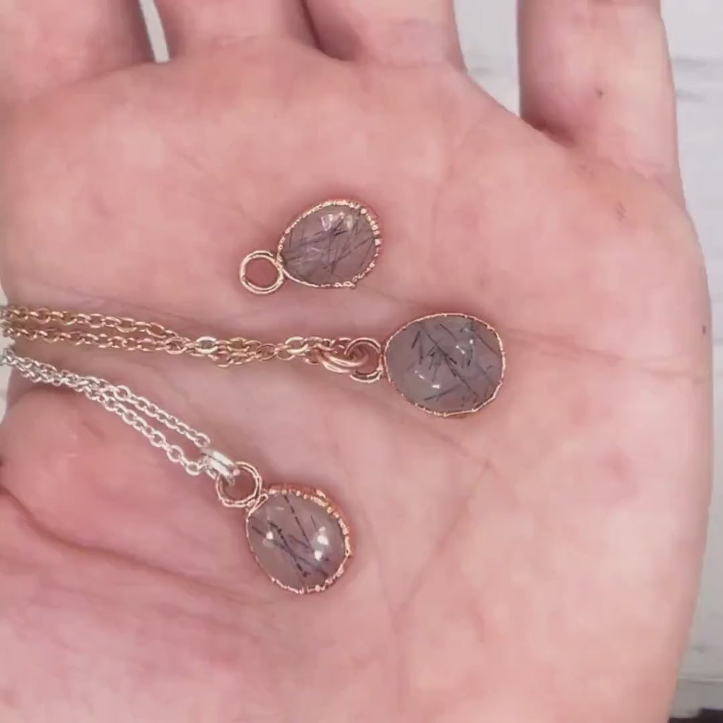 Black Rutilated Quartz Necklace