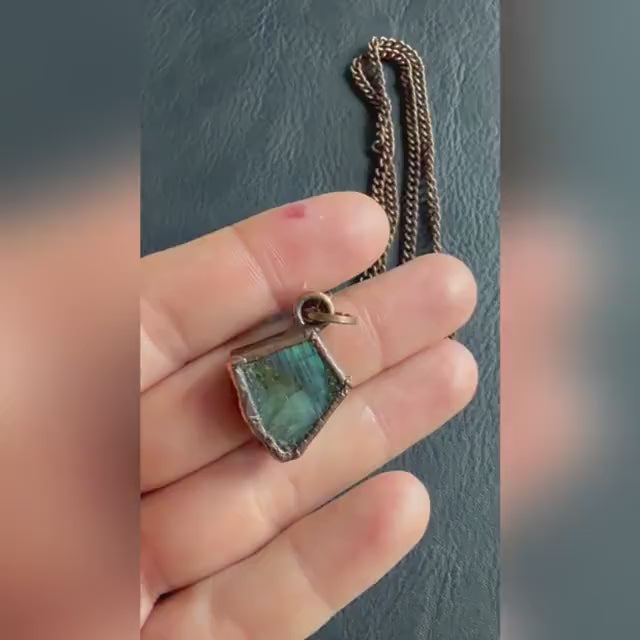 Labradorite Reversible Gemstone Necklace